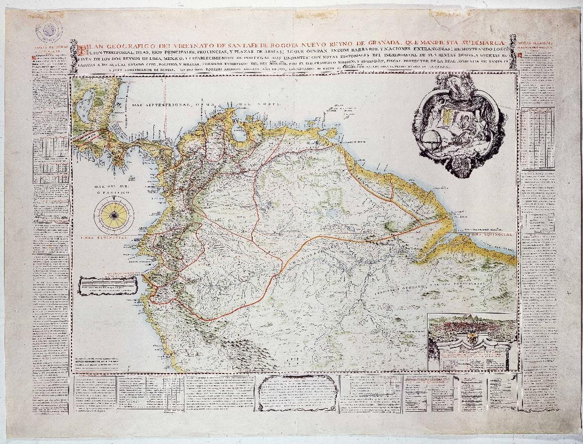 Figure 10. José Aparicio Morato and Francisco Moreno y Escandón, Plan geográfico del virreinato de Santa Fe de Bogotá (1772). Read more