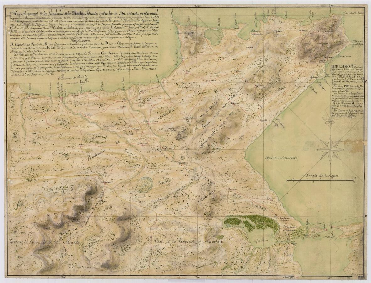 Figure 15. Antonio de Arévalo, Mapa general de la Provincia de la Hacha: Situada entre las de Sta. Marta, y Maracaibo para inteligencia de su Estención y límites, (1776, Rio de la Hacha). Read more