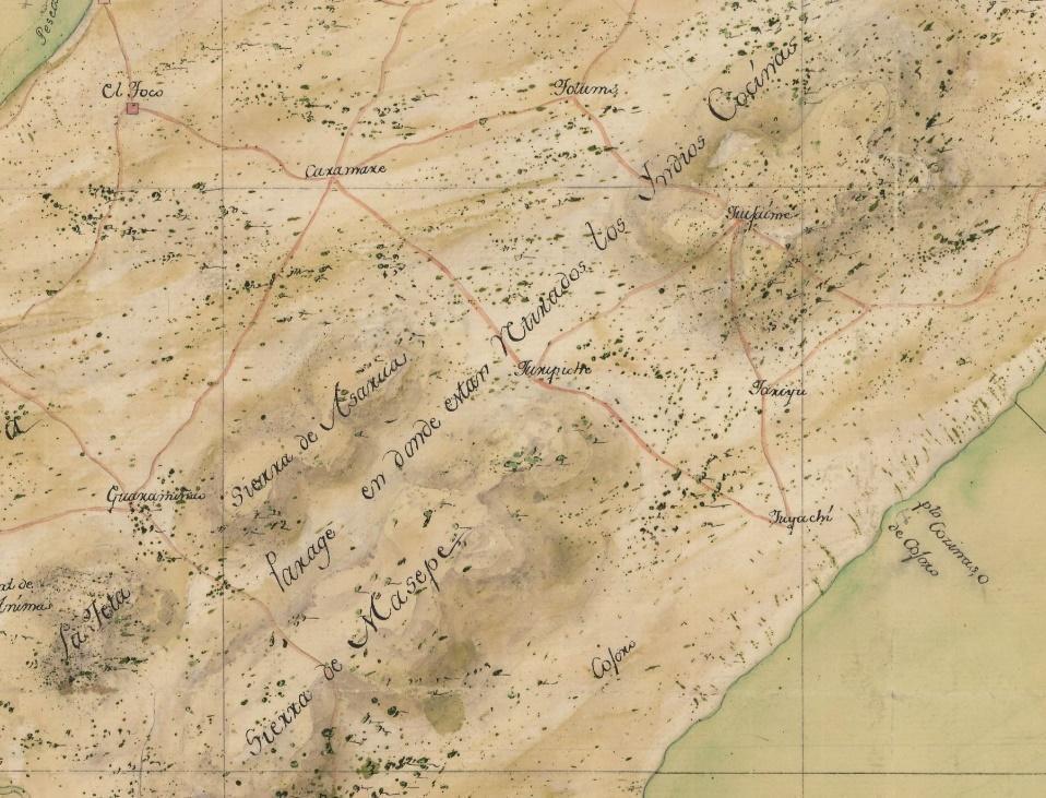 Figure 16. Detail of the Guajira Peninsula in Arévalo, Mapa general de la Provincia de la Hacha.