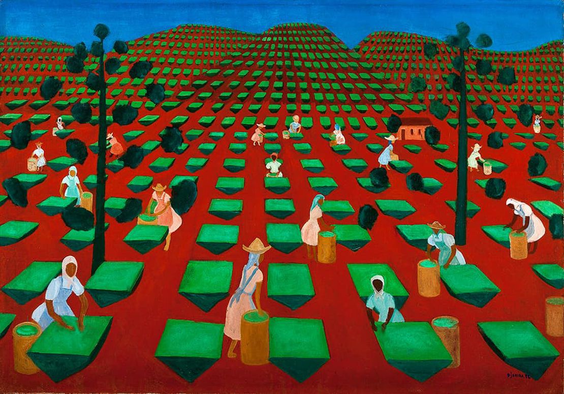 Djanira, *Tea Farm in Itacolomi*, 1958. Oil on Canvas. Courtesy of Museum of Modern Art Rio de Janeiro.