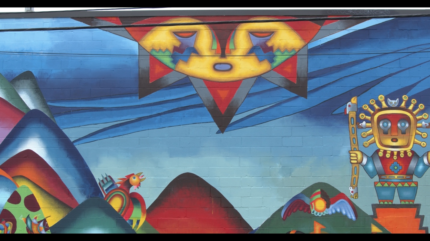 Wiracocha, with Inti, the sun god, above. Photo by Illampu Aguilar Jove.