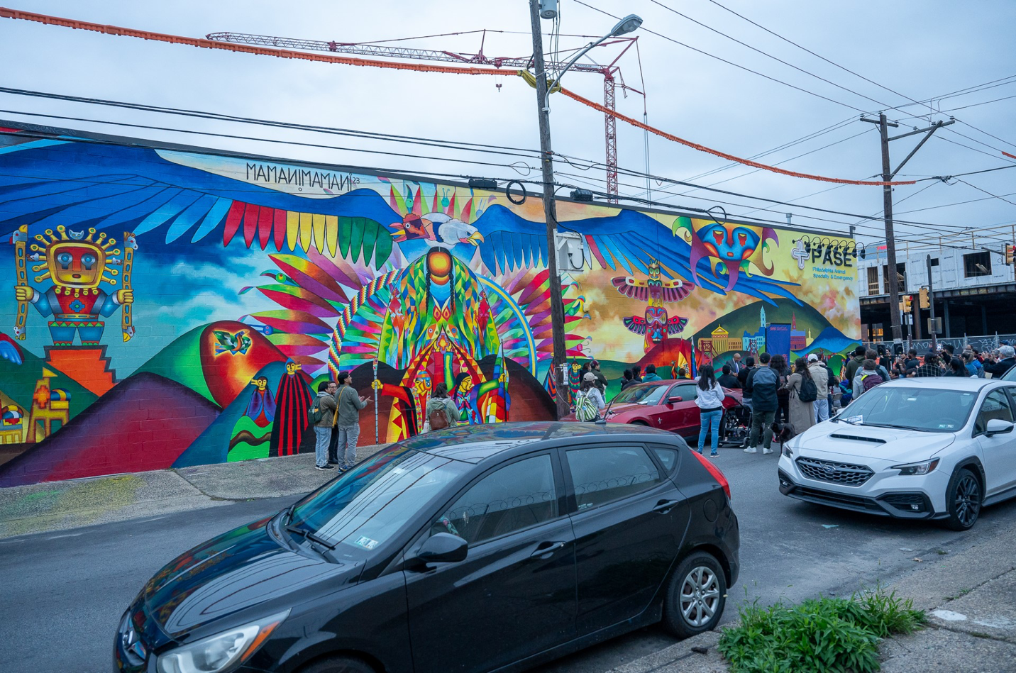 Another view of the mural (it is so large it is hard to capture in single photo!). Photo credit: Bryan Karl Lathrop.