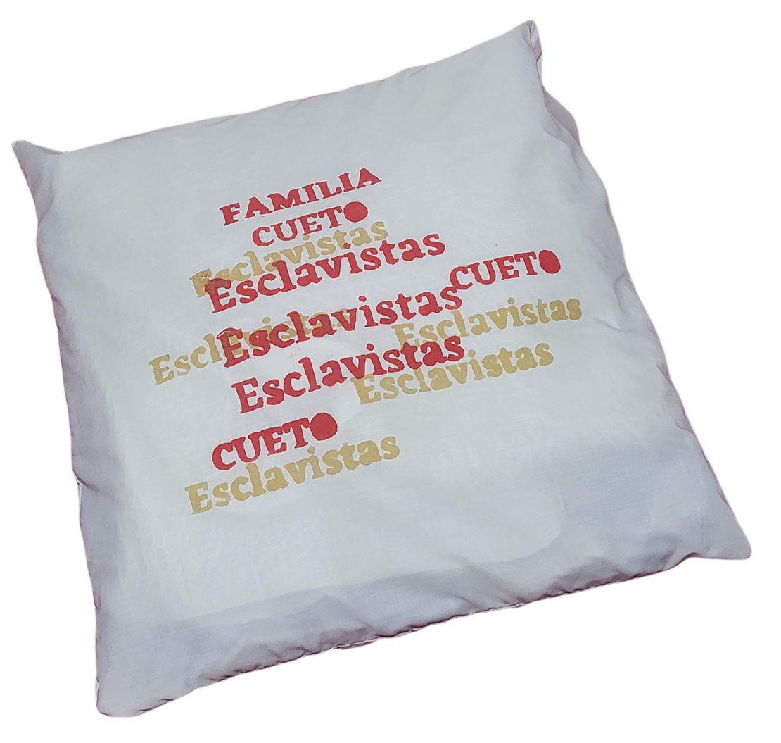 *Negreros*, Lizette Nin, sculptural printed pillows, 2019, Courtesy of the Artist.